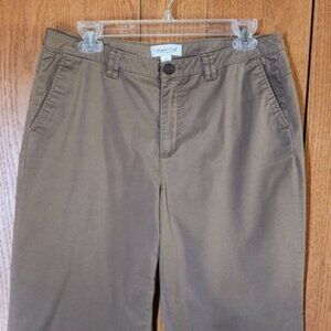 Women's Cold Water Creek Cropped Pants Size P 12 Beige